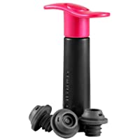 LE CREUSET WA137 Set de Bomba de vacío y Tapones a Juego Conserva el Vino- Policarbonato- Rosa